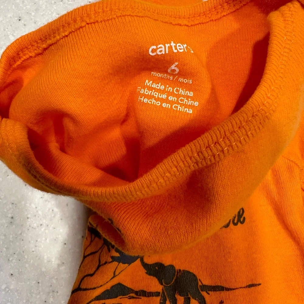 Baby Boy Summer Lot of 6M Clothing! 3 Onesie & 2 Shirts! Carter’s, OshKo…